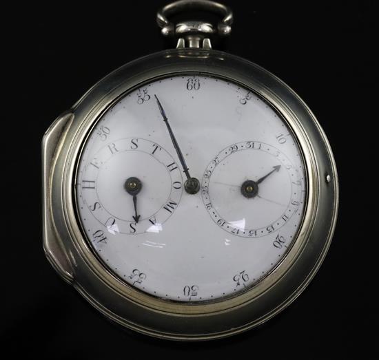 A George III silver pair cased keywind verge pocket watch by John Paxton, St Neots,